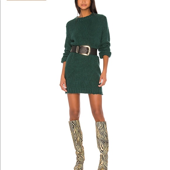 GRLFRND Sweaters - GRLFRND Lane Crewneck Sweater in Evergreen